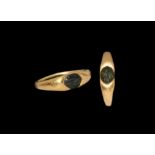 Roman Gold Ring with Mercury Intaglio