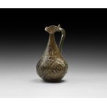 Abbasid Olive Green Glass Jug