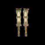 Roman Large Bone-Inlaid Hasp Pair