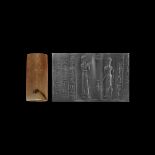 Cylinder Seal with Worshipping Scene