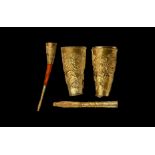 Greek Gold Rhyton Terminal and Fitting Group