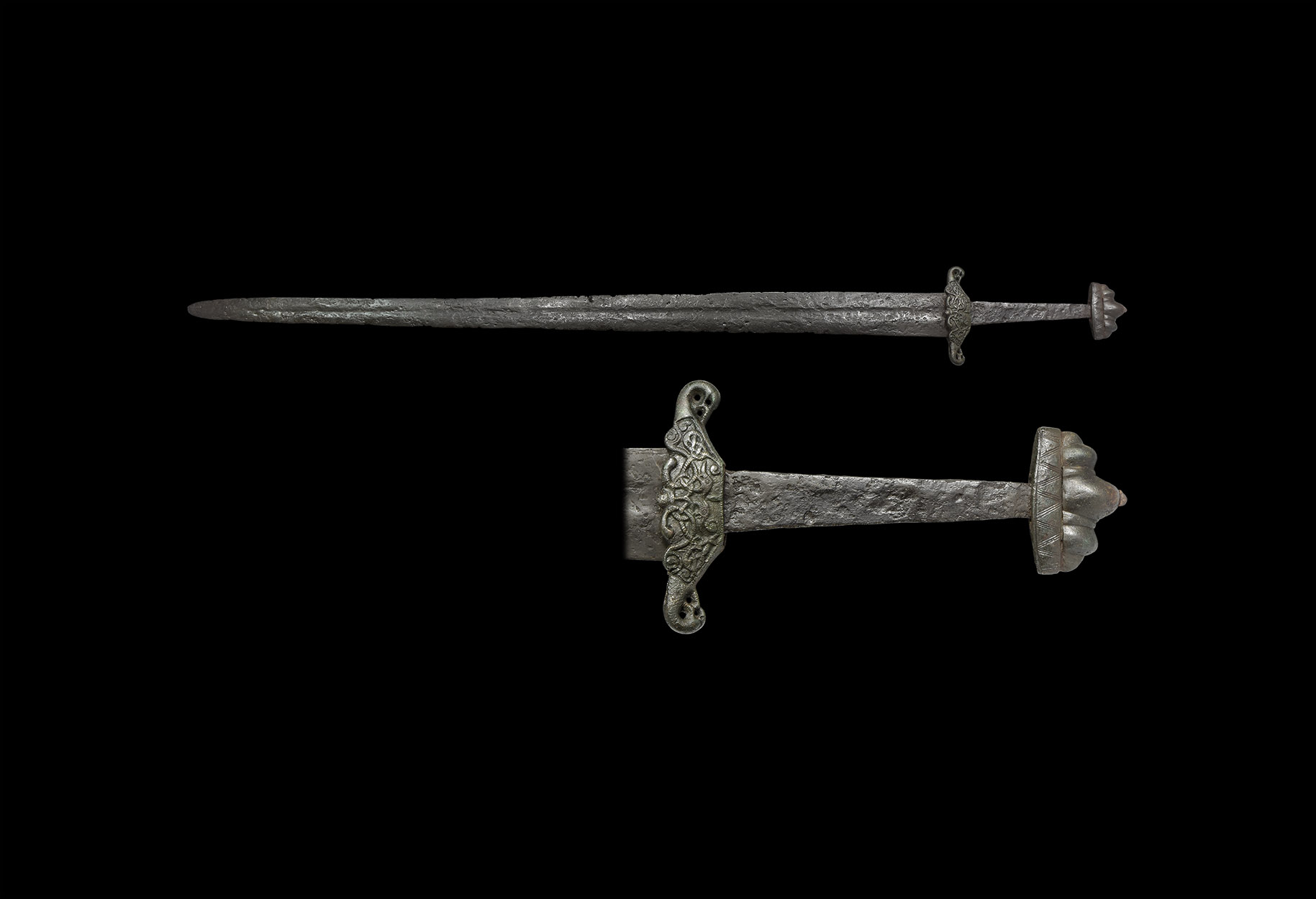 Scandinavian Viking Sword with Elaborate Hilt