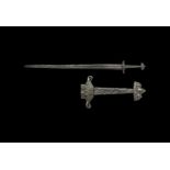 Scandinavian Viking Sword with Elaborate Hilt