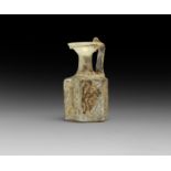 Byzantine Glass Handled Flask