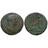 Ancient Roman Imperial Coins - Hadrian - Achaea Sestertius