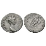 Ancient Roman Imperial Coins - Matidia (under Hadrian) - Eagle Denarius