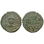 Ancient Byzantine Coins - Maurice Tiberius - Large M Follis