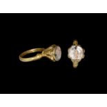 Post Medieval Gold Ring with Dove Intaglio