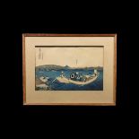 Japanese Hokusai '36 Views of Mount Fuji' Woodblock Print