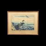 Japanese Hokusai '36 Views of Mount Fuji' Woodblock Framed Print