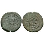 Ancient Byzantine Coins - Maurice Tiberius - Large M Follis