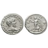 Ancient Roman Imperial Coins - Septimius Severus (with Caracalla) - Victory Denarius