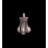 Roman Silver Phallic Pendant