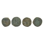 Ancient Byzantine Coins - Maurice Tiberius - Large M Folles [4]