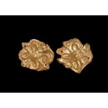 Greek Gold Repousse Plaque Pair