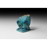 Egyptian Large Glazed Baboon Torso