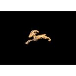 Egyptian Gold Leaping Gazelle Amulet