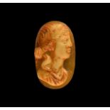 Roman Cameo with Female Bust