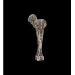 Western Asiatic Silver Finial with Ram