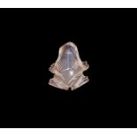 Roman Carved Rock Crystal Frog Amulet