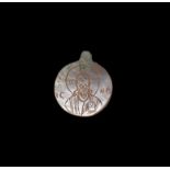 Post Medieval Pendant with Bust of Christ