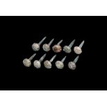 Roman Silver Capped Nail Group