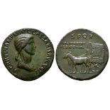 Ancient Roman Imperial Coins - Agrippina (under Caligula) - Carpentum Sestertius