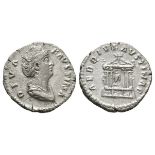Ancient Roman Imperial Coins - Faustina I - Temple Denarius