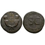 Ancient Roman Imperial Coins - Drusus - Twins Cornucopiae Sestertius