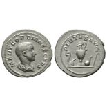 Ancient Roman Imperial Coins - Gordian III (under Balbinus and Pupienus) - Implements Denarius