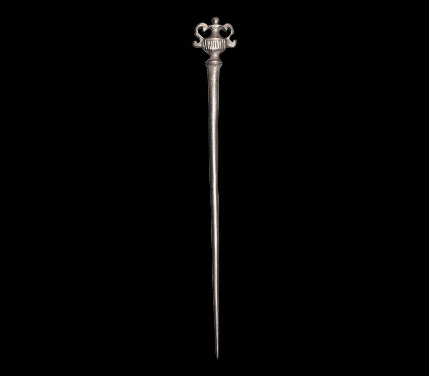 Roman Silver Urn-Headed Dress Pin