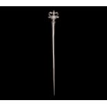 Roman Silver Urn-Headed Dress Pin