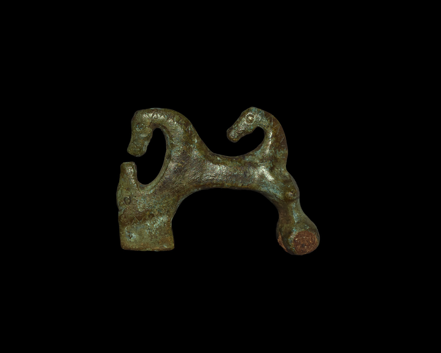 Roman Triple Horse Brooch