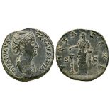 Ancient Roman Imperial Coins - Faustina I - Pietas Sesterius