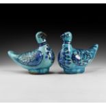 Islamic Blue Glazed Bird Pair