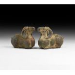 Western Asiatic Style Ram Statuette Pair