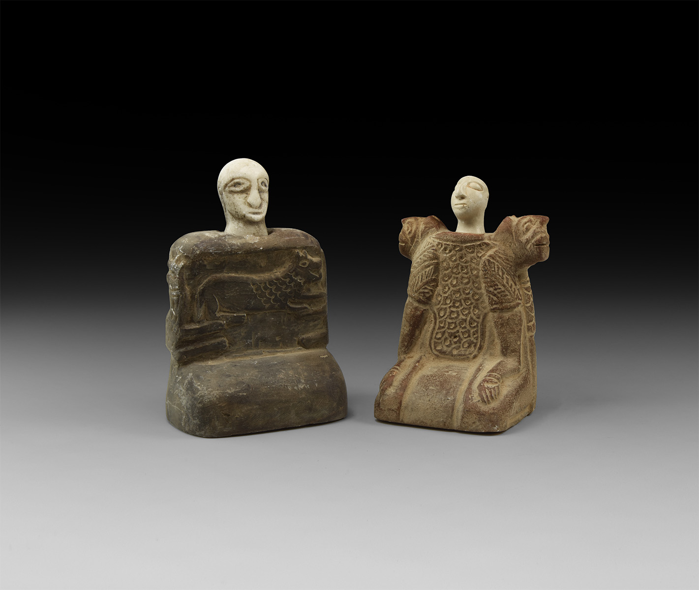 Western Asiatic Style Two-Piece Idol Pair