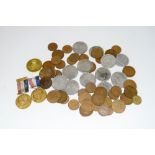 A quantity of old coins medals and medallions