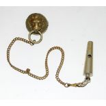 A Beaufort whistle on chain