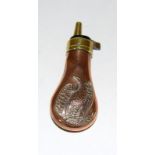 Copper shot flask with eagle decoration ( miniature size)