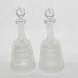 Pair Georgian glass decanters