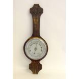 Carved oak Barometer 76cm high