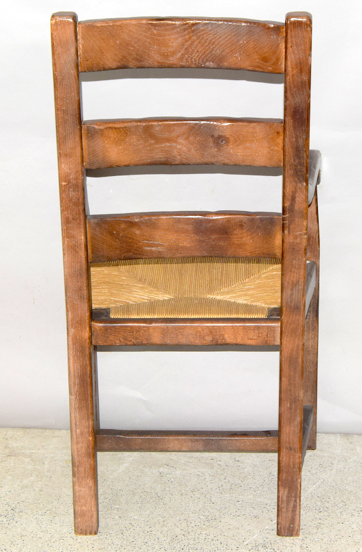 Oak Art Nouveau Country Chair with rattan seat. 105 x 54 x 60cm - Image 5 of 5