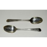 Pair early Edinburgh Silver serving spoons poss 1710