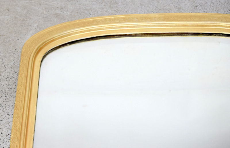 Large Victorian Overmantle mirror 110 x 80cm - Image 2 of 4