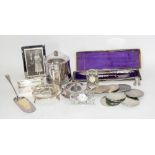 Collection of silver plate items