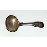Silver George III caddy spoon