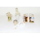 Collection of porcelain figures to include Lladro & Dresden