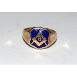 9ct Gold Masonic ring