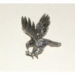 Silver and marcasite American Eagle Brooch